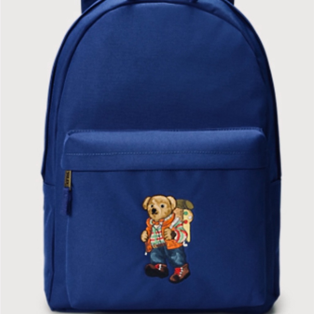 Polo Ralph Lauren bear backpack. Polo bear. Laptop. Rare - Picture 1 of 10